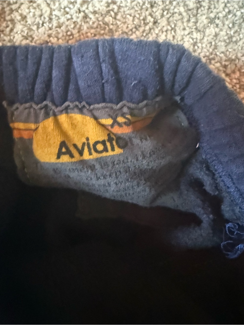 Aviator Nation Navy Sweatpants with Rainbow Stripes- XS - Picture 5 of 5